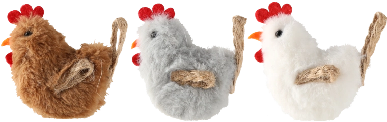 Veľkonočná závesná dekorácia sliepočka 6 × 6 cm, mix farieb, 12 ks