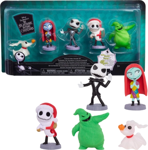 Mestečko Halloween, sada 5 figúrok svietiacich v tme