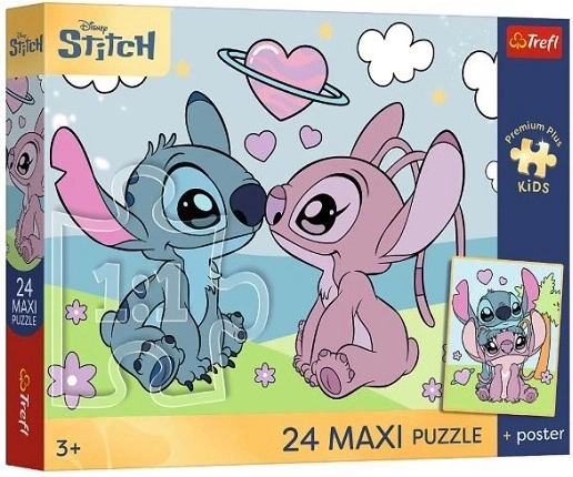 Puzzle maxi 24 dielikov Premium Plus Kids: sny Lilo a Stitcha