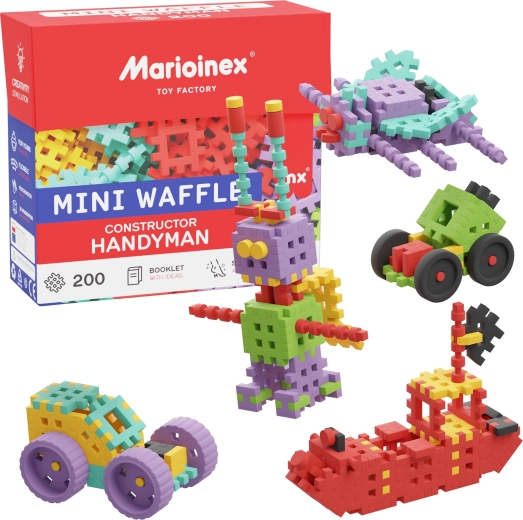 Stavebnica MARIOINEX MINI WAFFLE KONSTRUKTOR MAJSTER – 200 dielikov