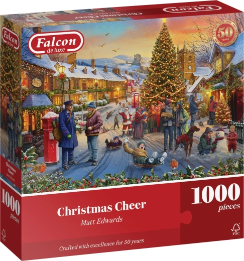 Puzzle Falcon Vianočná zábava 1000 dielikov