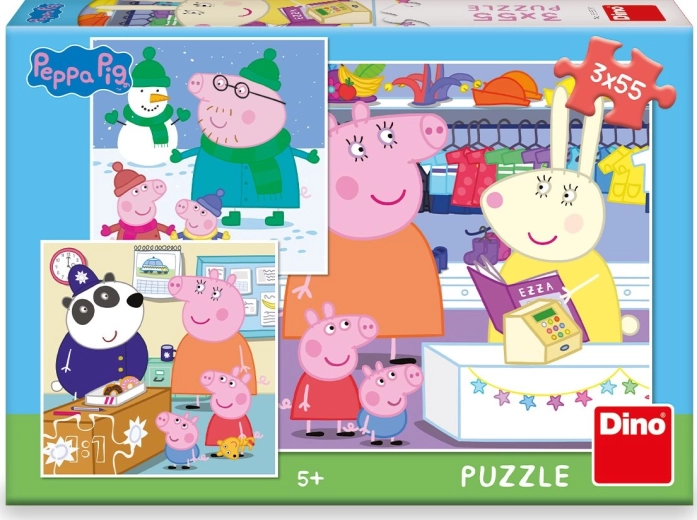Puzzle PEPPA PIG – veselé popoludnie 3×55 dielikov