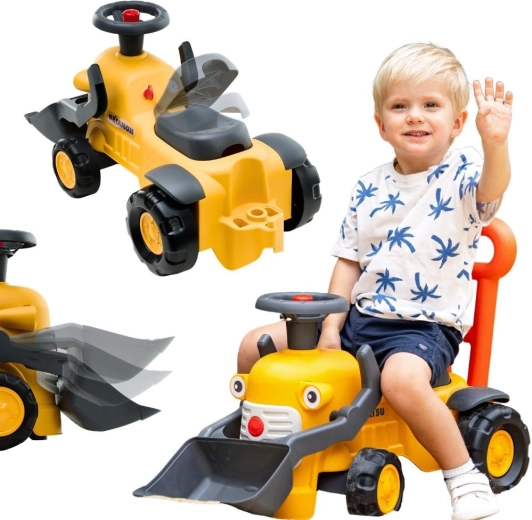 Odrážadlo traktor KOMATSU s prednou lyžicou a klaksónom