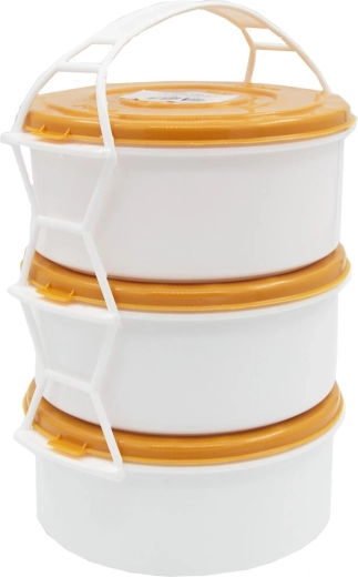 Nosič jedla 3×1 l z plastu – mix farieb