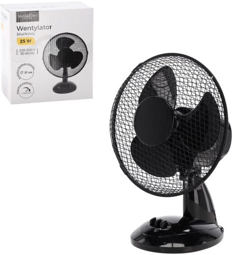 Stolový ventilátor čierny 25 W