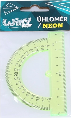 Malý priehľadný neónový uhlomer