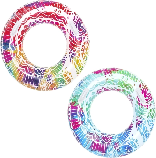 Nafukovací kruh pre deti 91 cm BESTWAY – 3 farby s úchytmi