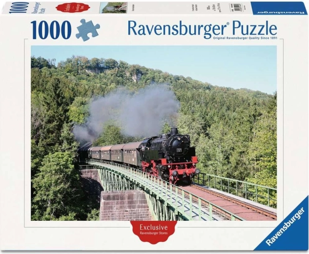Ravensburger puzzle historická železnica Sauschwänzlebahn 1000 dielikov