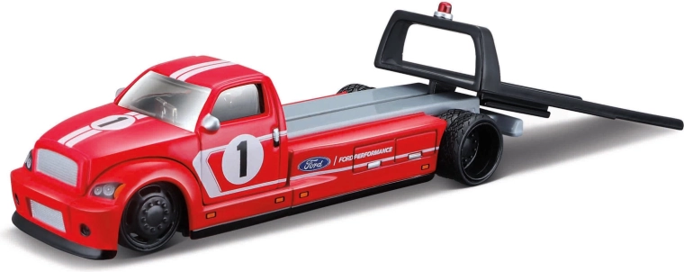 Maisto Flatbed 2018 Ford GT Heritage Edition červená 1:64