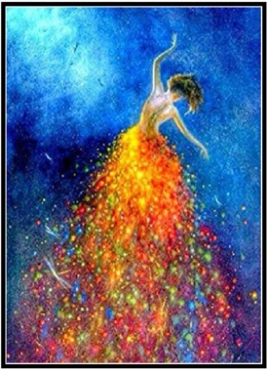 Diamantové maľovanie – farebné šaty 30 × 40 cm - 1 kus