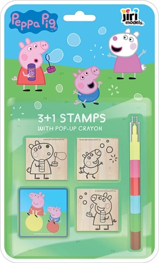 Pečiatky 3+1 s voskovkou Prasiatko Peppa