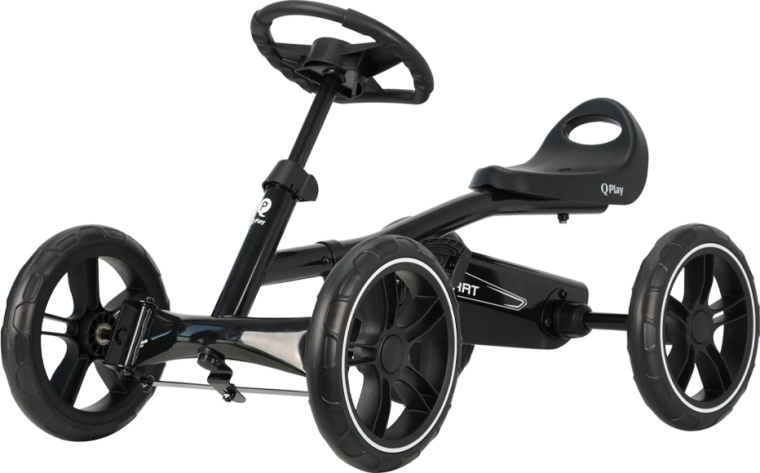 Qplay šliapacia motokára go-kart pre deti čierna