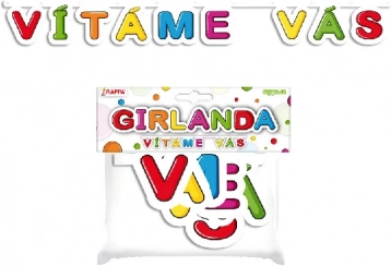 Papierová girlanda Vitajte