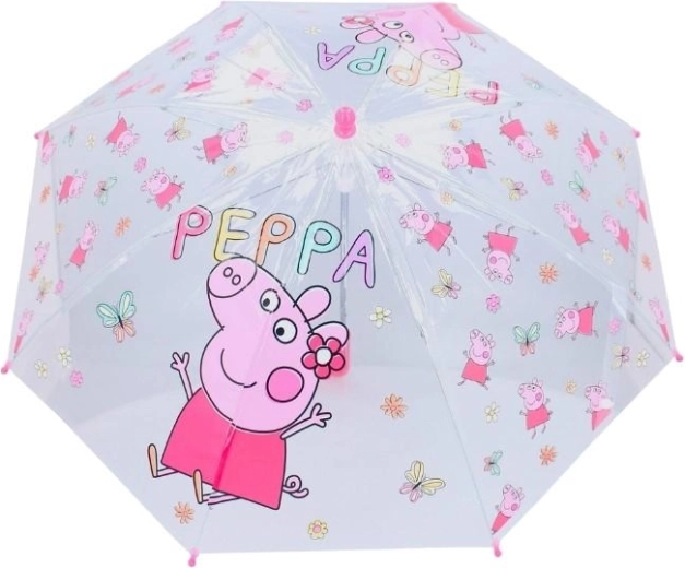 Detský priehľadný dáždnik Peppa Pig – 1 kus