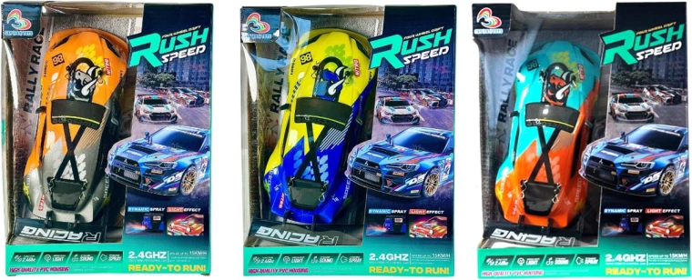Driftovacie RC auto na diaľkové ovládanie so svetlami, zvukmi a parou + nabíjačka