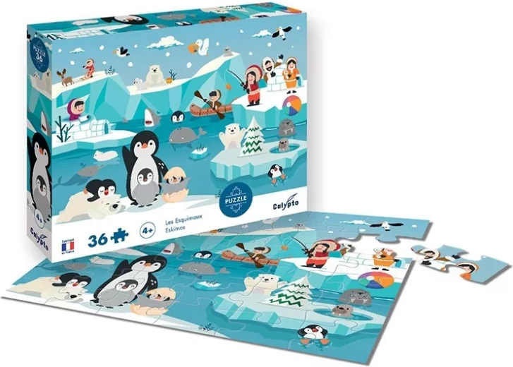 Sentosphere obrázkové puzzle Eskymáci 36 dielikov