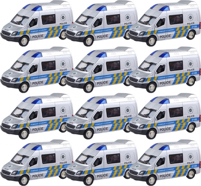 Kovové policajné auto s pohonom Pull Back