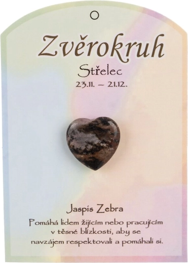 Srdce zo zebrieho jaspisu – Strelec