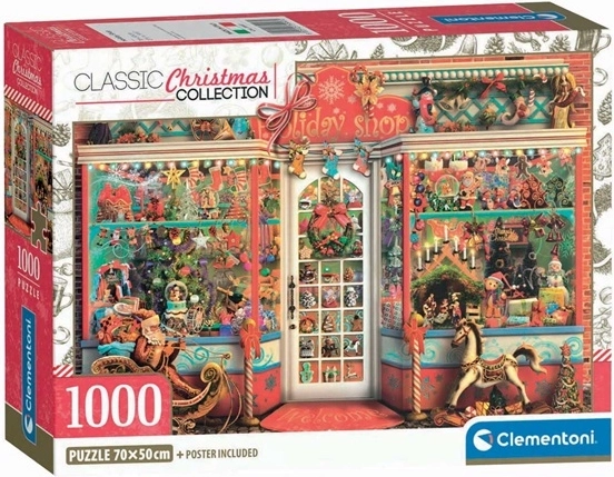 Clementoni puzzle Compact 1000 dielikov Holiday Shop