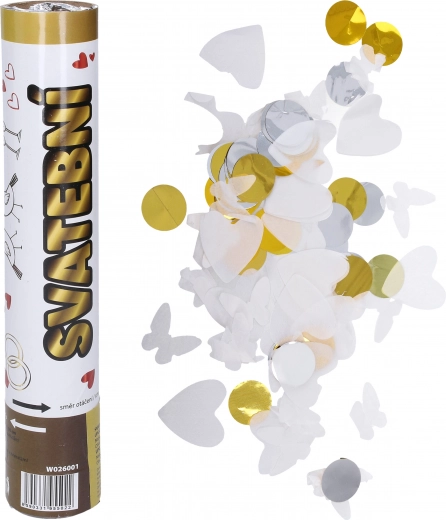 Svadobné vystreľovacie konfety 30 cm