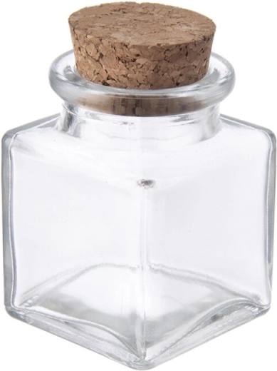 Sklenená dóza 50 ml s korkovým uzáverom