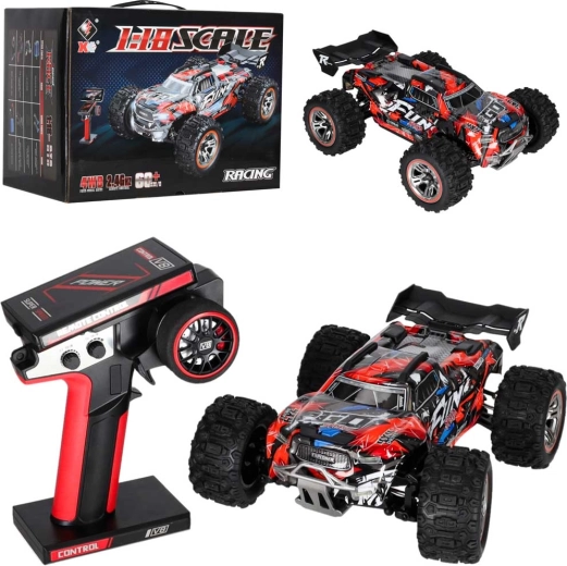 RC terénne auto WLToys 184008 1:18 4WD s bezkefovým motorom a LED osvetlením