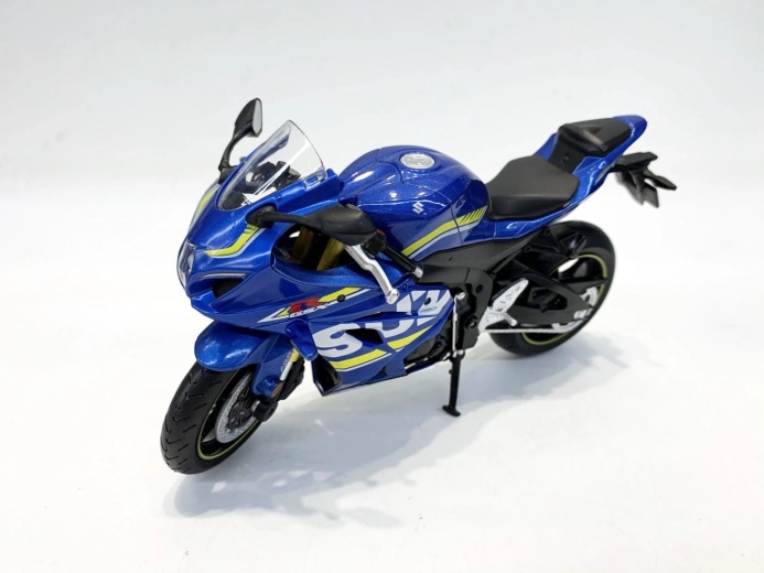 Model motorky MSZ Suzuki GSX-R1000 1:12 modrý - 1 kus