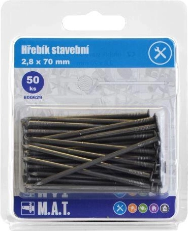 Stavebné klince 70 × 2,8 mm, 50 ks
