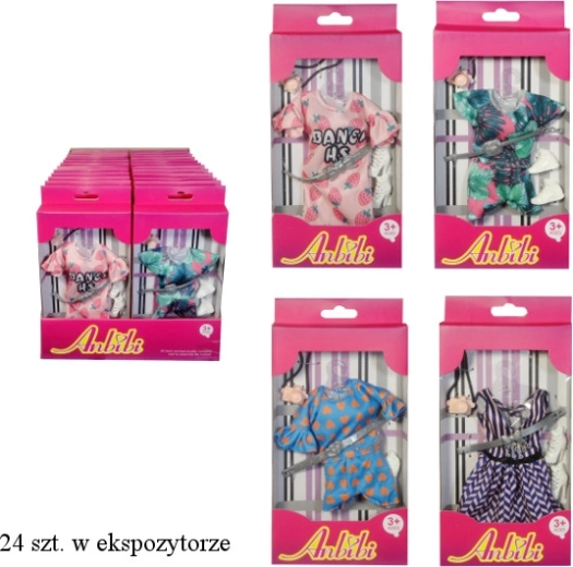 Oblečenie pre bábiku s doplnkami