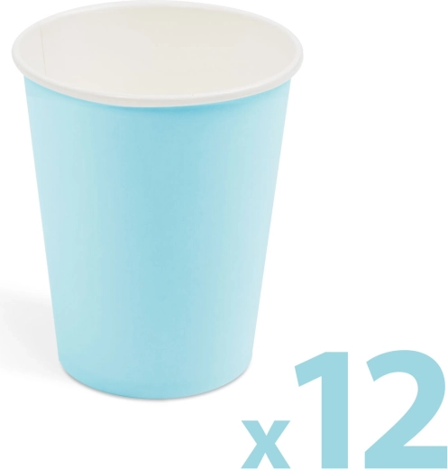 Modré papierové poháriky 250 ml, 12 ks