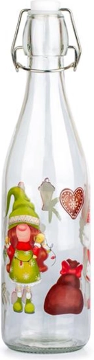 Sklenená fľaša s patentným uzáverom TORO 1 l elfíci