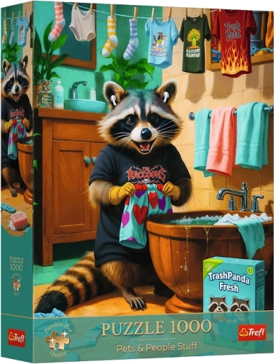 Puzzle 1000 Premium Plus – Prací deň mývala