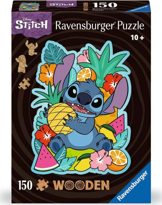 Ravensburger drevené obrysové puzzle Disney: Stitch 150 dielikov