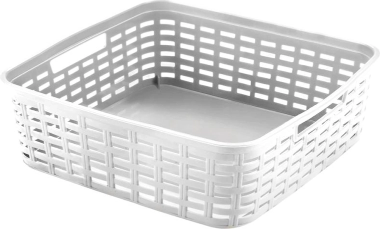 Plastový úložný košík HEIDRUN 19 × 29 × 10 cm, mix farieb