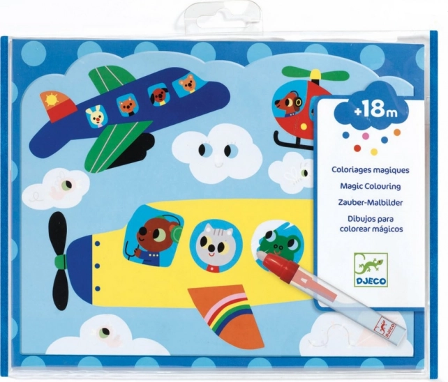 DJECO vodné omaľovánky vzdušná doprava