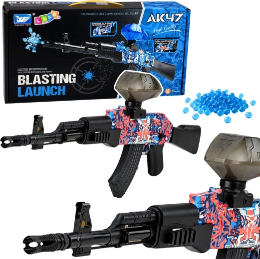 Elektrická automatická gélová guľôčková puška AK47 70 cm