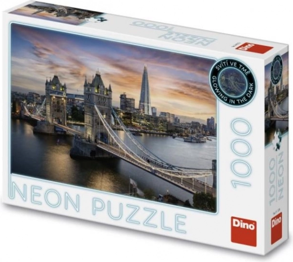 Neónové puzzle Súmrak nad Tower Bridge 1000 dielikov