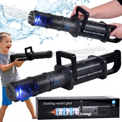 Elektrický vodný blaster s LED osvetlením, automatické čerpanie