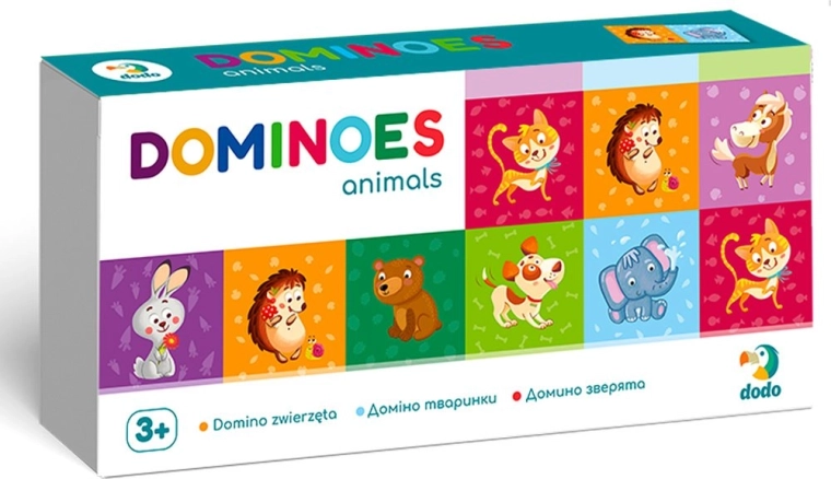 Domino zvieratká – 28 dielikov, spoločenská hra pre deti
