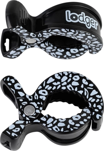 Klipy Lodger swaddle clip s potlačou black dot - 2 ks