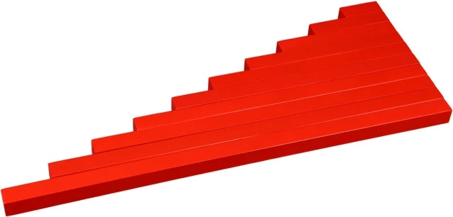 Moyo Montessori červené tyče – zmenšená verzia - 1 kus