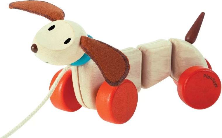 Ťahacie drevené šteniatko PlanToys