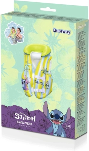 Detská nafukovacia plávacia vesta STITCH 51 × 46 cm