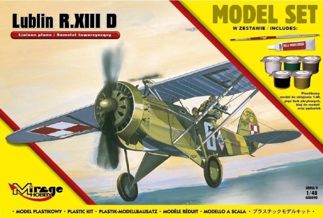 Stavebnica plastového modelu LUBLIN R.XIII D 1:48, poľské sprievodné lietadlo