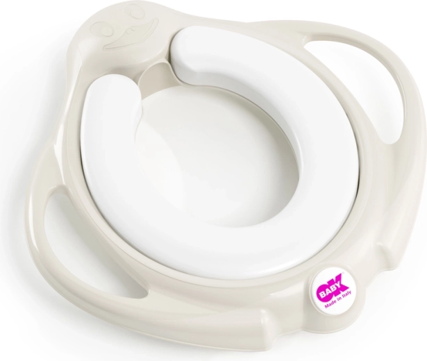 Detská redukcia na WC s madlami OK BABY Pinguo, biela