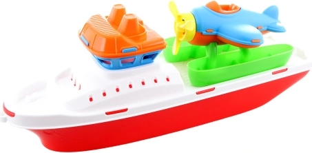 Plastová loď s lietadlom 40 cm