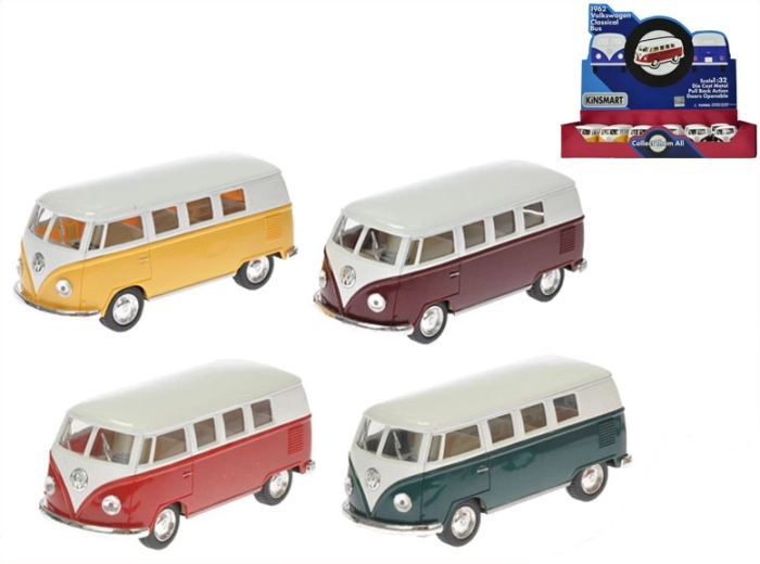Kovový model Volkswagen Classical Bus 1962 1:32 s naťahovacím pohonom