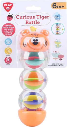 Playgo zvedavé tigrie hrkálka - 1 kus