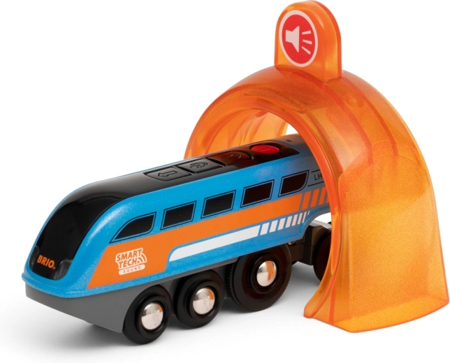 BRIO Smart Tech Sound nahrávacia lokomotíva so zvukovým tunelom