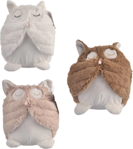 Plyšová dverová zarážka sova 20 cm, mix variant